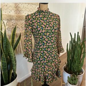 SALONI Multicolor Floral Long Sleeve Dress